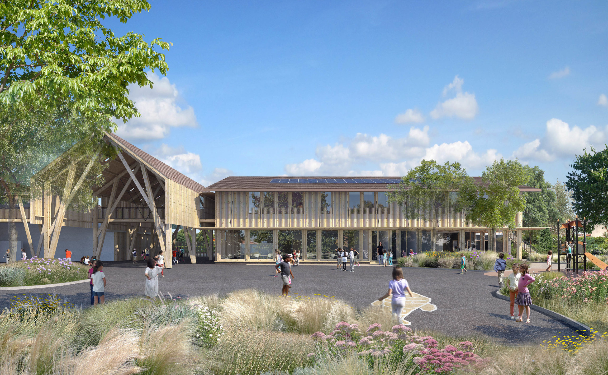 St Symphorien perspective sur cour